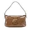 Fendi Zucchino Crystal Double Flap Shoulder Bag Secondhand