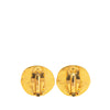 Chanel Gold Plated CC Round Clip On Earrings Secondhand
