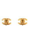 Chanel CC Gold Plated Turn Lock Clip On Earrings Secondhand