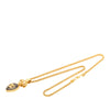 Chanel CC Gold Plated Wood Pendant Necklace Secondhand