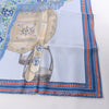 Hermès Carré 90 "Selle des Steppes" 100% Silk Scarf in Blue Secondhand