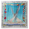 Secondhand Hermès Carré 90 "En Course" Silk handkerchief in Blue