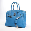HERMES Birkin 30 Le Tournay Taurillon Clemence Handbag in Mykonos Secondhand