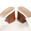 Hermès Camilla Leather Louris Buckle Mule Sandals in White, Size 37.5 EU Secondhand
