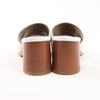 Hermès Camilla Leather Louris Buckle Mule Sandals in White, Size 37.5 EU Secondhand