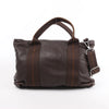 Hermes Caravan Horizontal PM Veau Derma Chocolat Silver Metal Fittings 2Way Handbag Secondhand