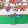 Hermès Carré 90 "Les Rubans du Cheval" Silk handkerchief in Green Secondhand