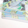 Hermès Carré 140 "CHEVAUX DE KARNAK" Silk handkerchief in Gray Secondhand