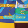 Secondhand Hermès Carré 140 "Eperon d'Or" Silk handkerchief in Blue x Brown