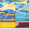 Secondhand Hermès Carré 140 "Eperon d'Or" Silk handkerchief in Blue x Brown