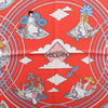 Hermès Carré 70 "CARRES VOLANTS" Silk handkerchief in Red Secondhand