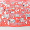Hermès Carré 70 "CARRES VOLANTS" Silk handkerchief in Red Secondhand