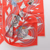 Hermès Carré 70 "CARRES VOLANTS" Silk handkerchief in Red Secondhand