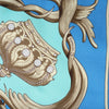 Secondhand Hermès Carré 70 "Couronnes Crown" Silk handkerchief in Blue
