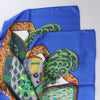 Hermès Carré 90 "Art des Steppes" Silk handkerchief in Blue Secondhand