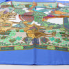 Hermès Carré 90 "Art des Steppes" Silk handkerchief in Blue Secondhand