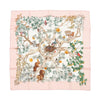 Hermès Carré 90 "AU COEUR DES BOIS" Silk handkerchief in Pink Secondhand