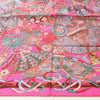 Hermès Carré 90 " AU FIL DU CARRE" Silk handkerchief in Pink Secondhand