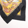 Hermès Carré 90 "Au Son du Tam Tam" Silk handkerchief in Black Secondhand