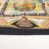 Hermès Carré 90 "Au Son du Tam Tam" Silk handkerchief in Black Secondhand