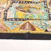 Hermès Carré 90 "Au Son du Tam Tam" Silk handkerchief in Black Secondhand