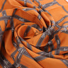 Secondhand Hermès Carré 90 "Bolduc Ribbon" Silk handkerchief in Orange