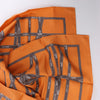 Secondhand Hermès Carré 90 "Bolduc Ribbon" Silk handkerchief in Orange