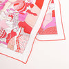 Hermès Carré 90 "CA DECOIFFE" Silk handkerchief in Pink Secondhand