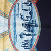 Secondhand Hermès Carré 90 "CAVALIERS PEULS" Silk handkerchief in Navy Blue