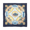 Hermès Carré 90 "CAVALIERS PEULS" Silk handkerchief in Navy Blue Secondhand