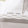 Hermès Carré 90 "CHEVAL DE COURSES" Silk handkerchief in Gray Secondhand