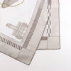 Hermès Carré 90 "CHEVAL DE COURSES" Silk handkerchief in Gray Secondhand