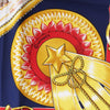 Secondhand Hermès Carré 90 "CHEVAUX DE TRAIT" Silk handkerchief in Navy Blue