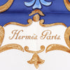 Hermès Carré 90 "Cheval Turc" Silk handkerchief in Blue Secondhand