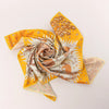 Hermès Carré 90 Double Face "le Charme d'Orphee Lured" Silk handkerchief in Yellow Secondhand