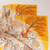Hermès Carré 90 Double Face "le Charme d'Orphee Lured" Silk handkerchief in Yellow Secondhand