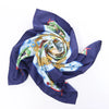 Secondhand Hermès Carré 90 "Emblemes de L'Europe" Silk handkerchief in Navy Blue