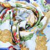 Secondhand Hermès Carré 90 "Emblemes de L'Europe" Silk handkerchief in Navy Blue