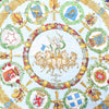 Secondhand Hermès Carré 90 "Emblemes de L'Europe" Silk handkerchief in Navy Blue