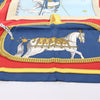 Hermès Carré 90 "GRAND APPARAT" 100% Silk Scarf in Navy x Red Secondhand
