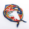 Hermès Carré 90 "GRAND APPARAT" 100% Silk Scarf in Navy x Red Secondhand