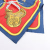 Hermès Carré 90 "GRAND APPARAT" 100% Silk Scarf in Navy x Red Secondhand