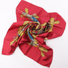 Hermès Carré 90 "GRAND UNIFORME" 100% Silk Scarf in Burgundy Secondhand