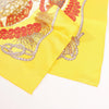 Hermès Carré 90 "GRANDS FONDS" Silk handkerchief in Yellow Secondhand