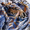 Hermès Carré 90 "Kawaora" Silk handkerchief in Blue Secondhand