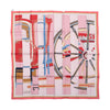 Hermès Carré 90 "LA BERLINE BAYADERE" 100% Silk Scarf in Pink Secondhand