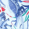 Secondhand Hermès Carré 90 "LA MARCHE Du ZAMBEZE" Silk handkerchief in Blue