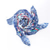 Secondhand Hermès Carré 90 "LA MARCHE Du ZAMBEZE" Silk handkerchief in Blue
