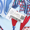 Secondhand Hermès Carré 90 "LA MARCHE Du ZAMBEZE" Silk handkerchief in Blue