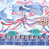Secondhand Hermès Carré 90 "LA MARCHE Du ZAMBEZE" Silk handkerchief in Blue